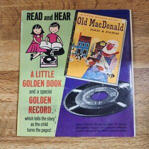 Old MacDonald Had a Farm Read and Hear Book & Record Little Golden Books 45 rpm